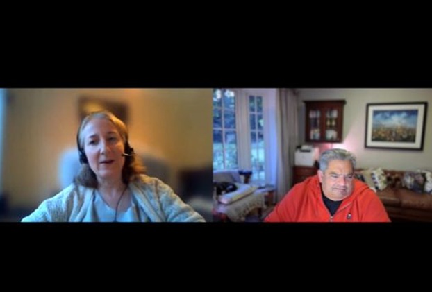 A screenshot of two people running the GP Portfolio Careers Session over Teams.