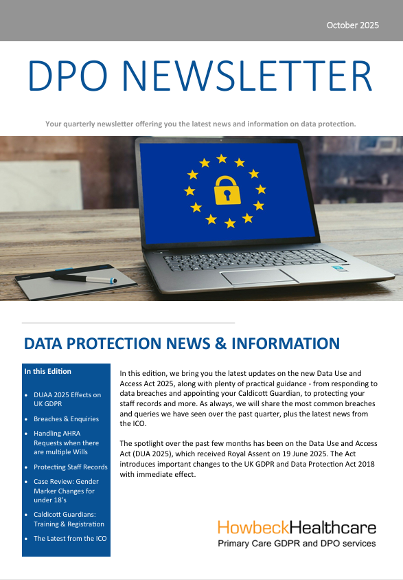 Image of the front cover of the DPO Newsletter for October 2025.